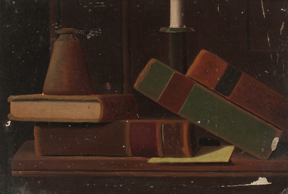 Still Life With Books by Джон Фредерик Пето — digital art print download