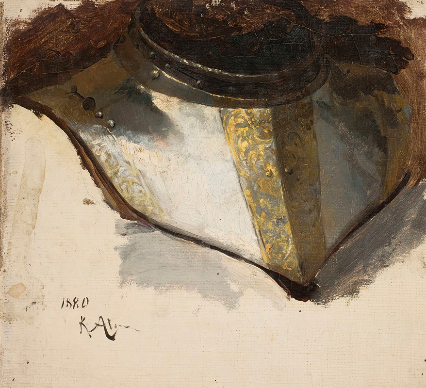 Armour bevor of Late Renaissance, study — Kazimierz Alchimowicz