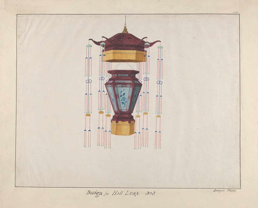 Design for a Hall Lamp by Лам Куа — digital art print download