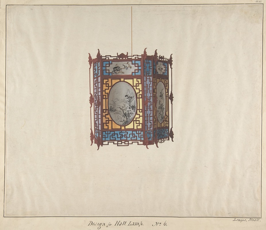 Design for a Hall Lamp No.6 by Лам Куа — digital art print download