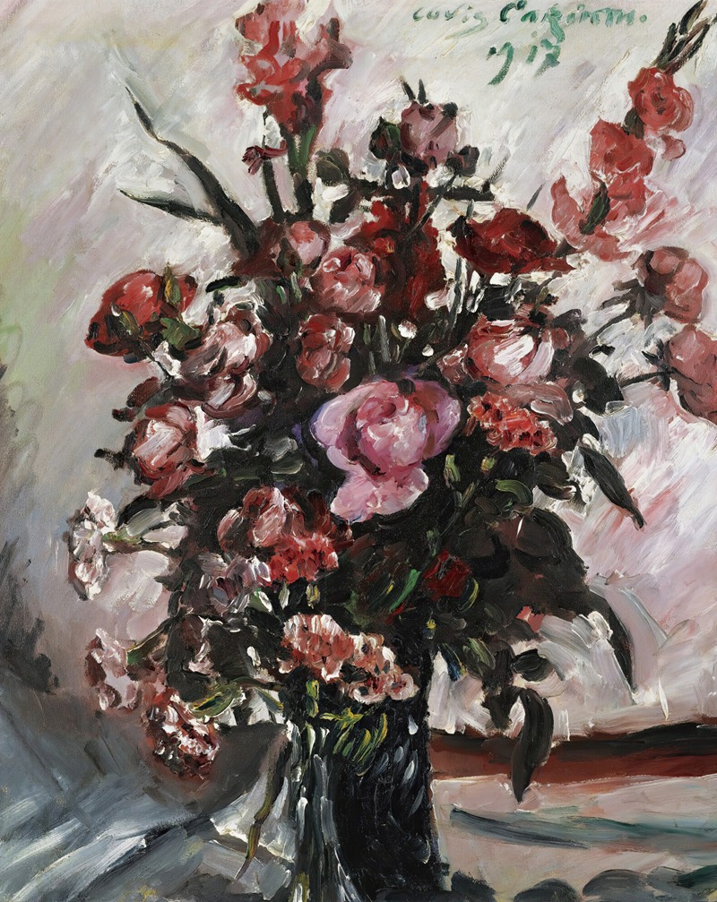 Rosa Rosen (Pink Roses) by Ловис Коринт, 1917 — digital art print download