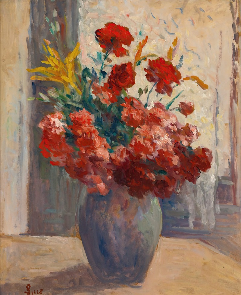 Bouquet De Fleurs Dans Un Vase by Максимильен Люс — digital art print download