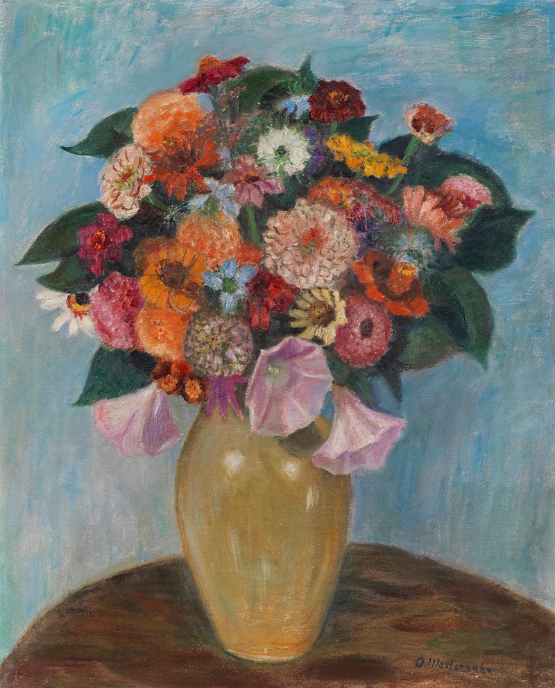 Zinnien und Malven by Отто Модерсон, 1930 — digital art print download