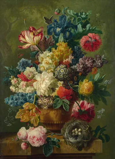 Flowers in a Vase by Paul Theodor Van Brussel — digital art print download