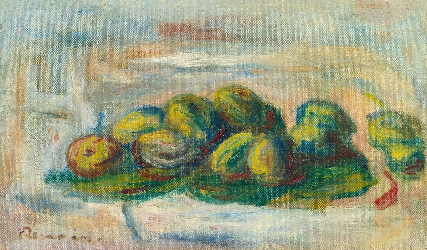 Nature Morte Aux Amandes by Пьер-Огюст Ренуар, 1912 — digital art print download
