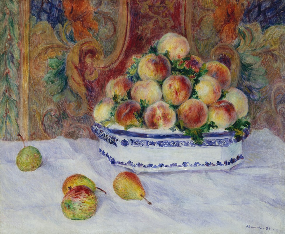 Still Life with Peaches by Пьер-Огюст Ренуар, 1881 — digital art print download