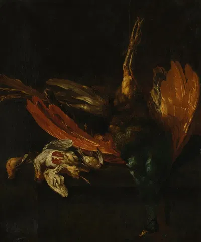 Still Life Of Game Birds On A Ledge by Pieter Casteels III — digital art print download