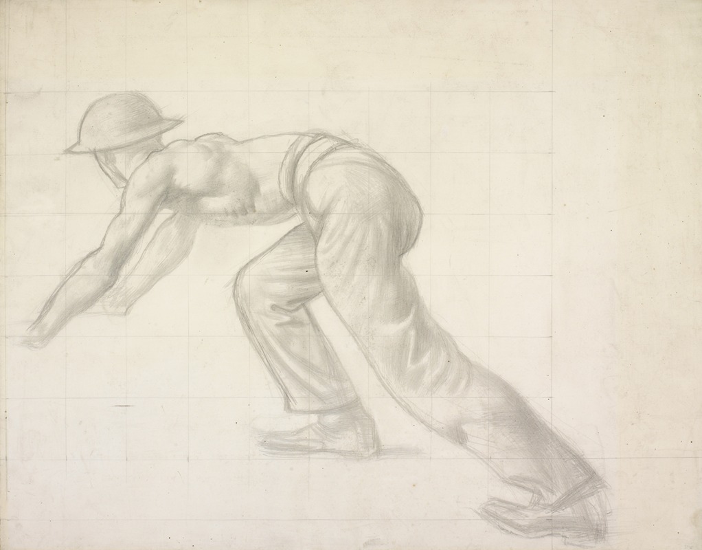 Life Study For Heavy Artillery by Колин Гилл, 1919 — digital art print download