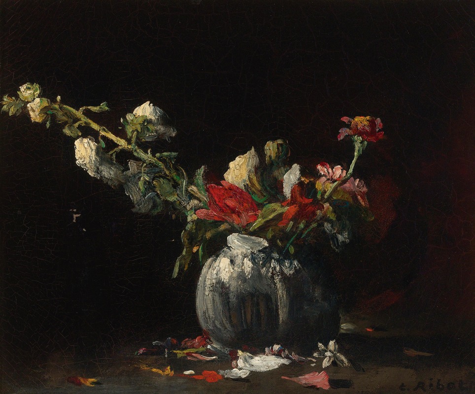 Still Life With Flowers by Теодуль Рибо — digital art print download