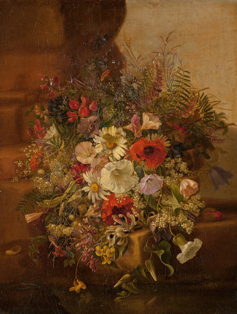 Flora Still Life by Adelheid Dietrich, 1868 — digital art print download