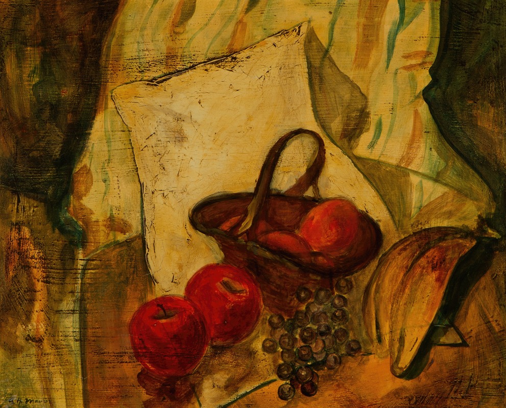 Still Life of Fruit in a Basket — Alfred Henry Maurer
