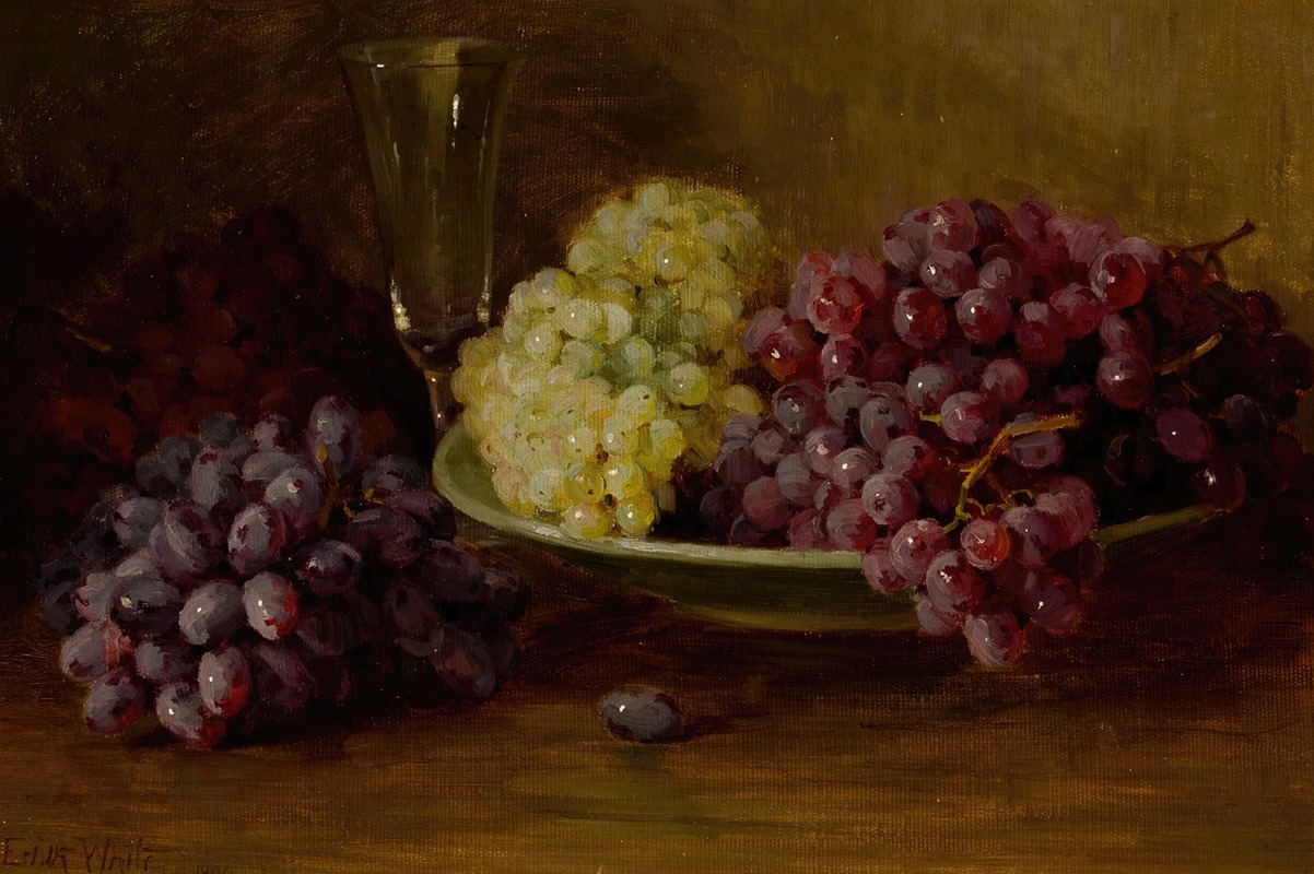 Still Life with Grapes by Edith White, 1900 — digital art print download