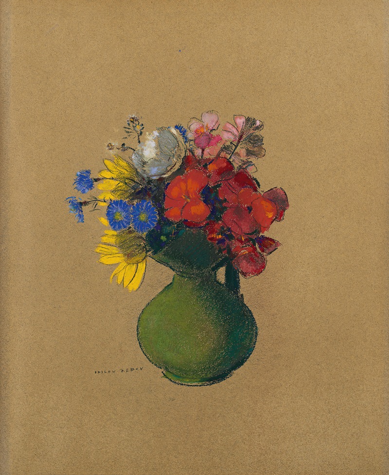 Géraniums et fleurs des champs by Одилон Редон, 1905 — digital art print download