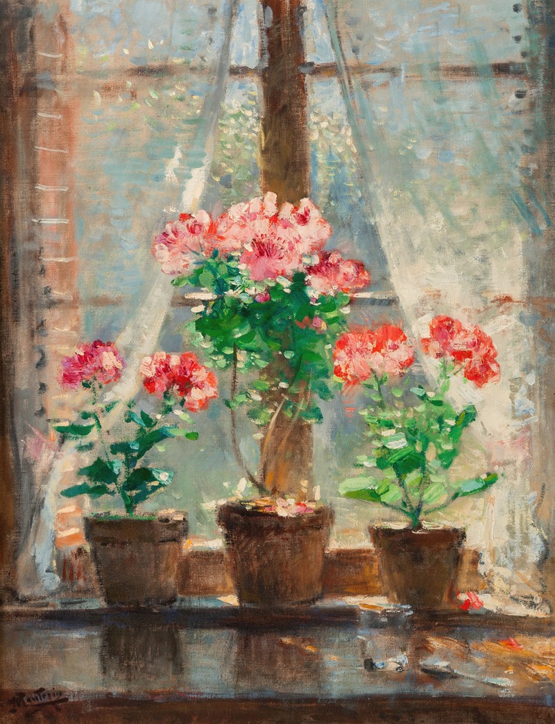 Geraniums by Pierre-Eugène Montézin — digital art print download