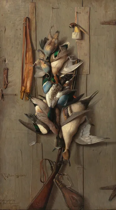 Still Life with Game and Hunting Paraphernalia by Richard La Barre Goodwin, 1904 — digital art print download