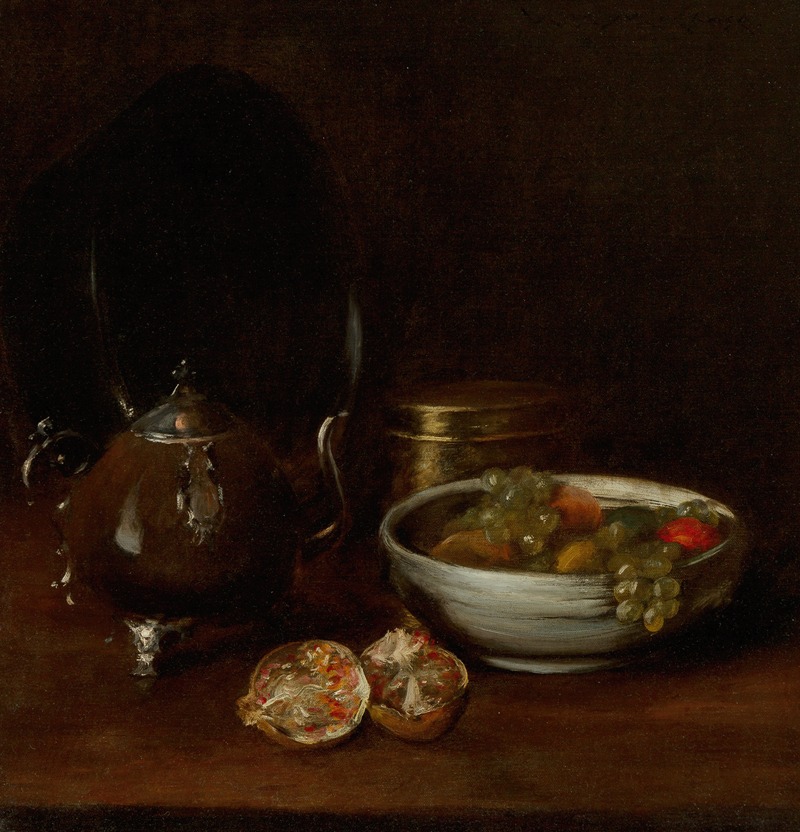 Still Life with Tea Kettle and Fruit by Уильям Мерритт Чейз — digital art print download