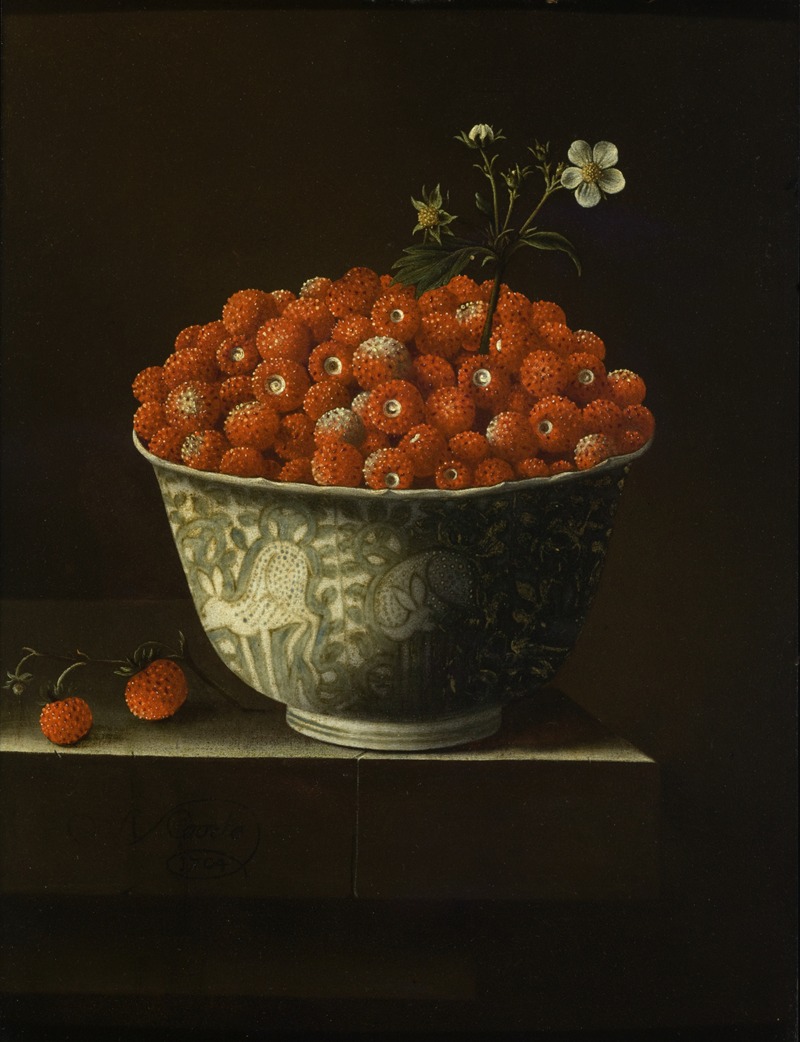 Wild Strawberries in a Wan Li Bowl — Adriaen Coorte