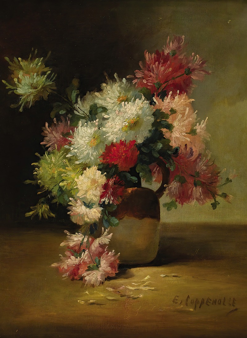 Le bouquet de Dahlias by Edmond Van Coppenolle — digital art print download