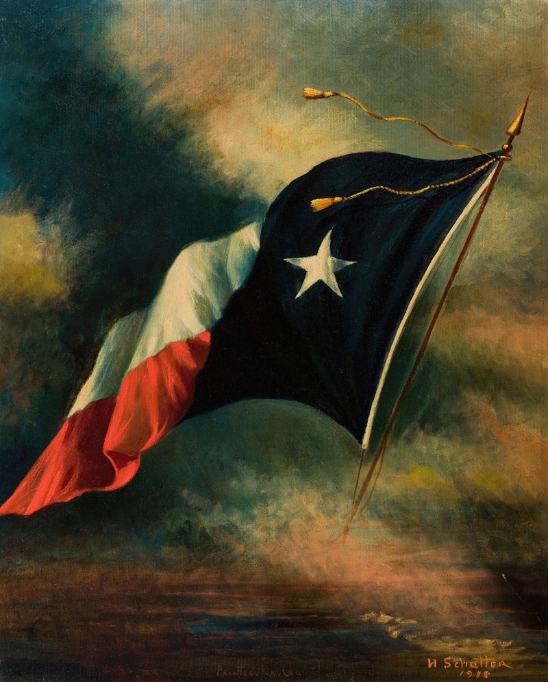 Flag of Texas by Harco Schutter, 1918 — digital art print download