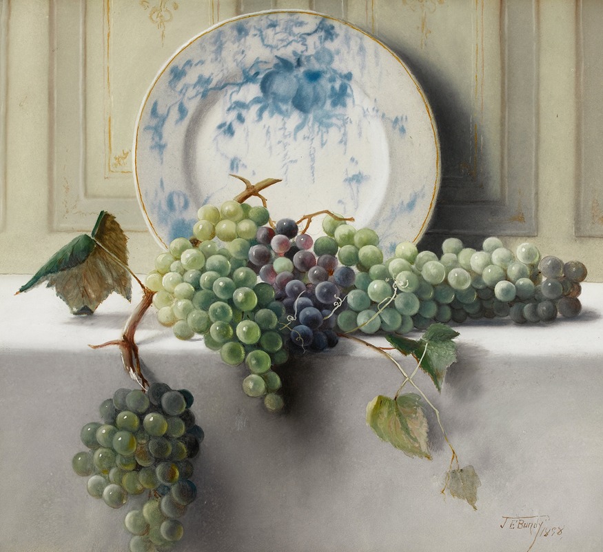 Still Life with Grapes by Джон Элвуд Банди, 1898 — digital art print download