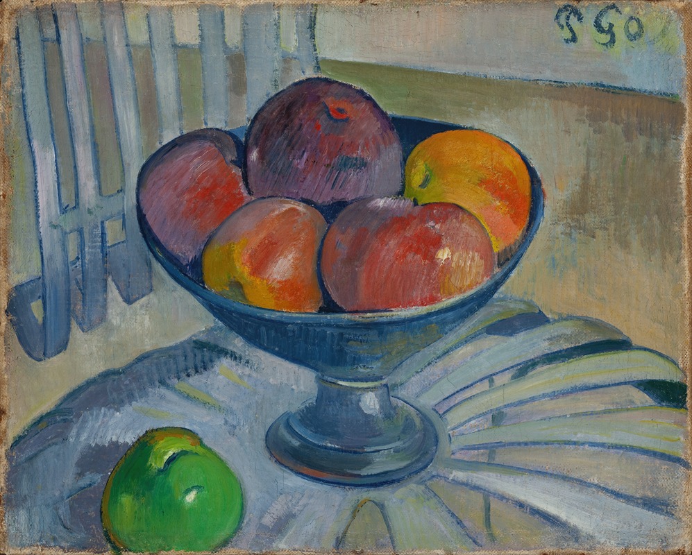 Fruit Dish on a Garden Chair by Поль Гоген — digital art print download
