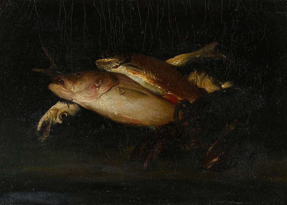 Still Life with Fish by Уильям Мерритт Чейз — digital art print download