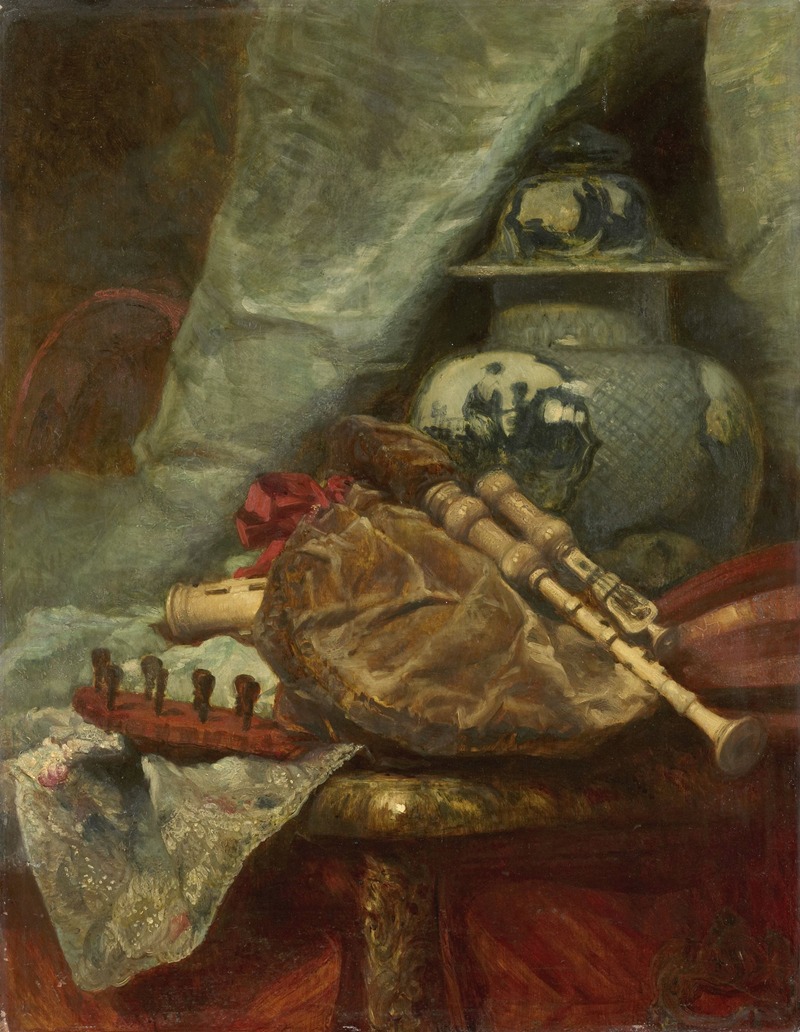 Still Life with Bagpipes by Адольф Муйлерон, 1850 - 1881 — digital art print download