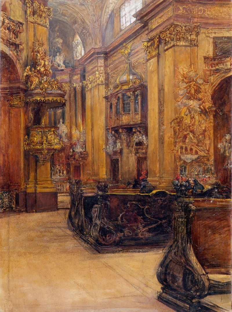 Das Innere der Peterskirche in Wien — Alfred Edler von Pflügl