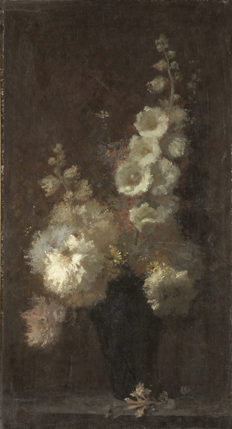 Still Life wit Flowers by Auguste Jouve, 1870 - 1877 — digital art print download