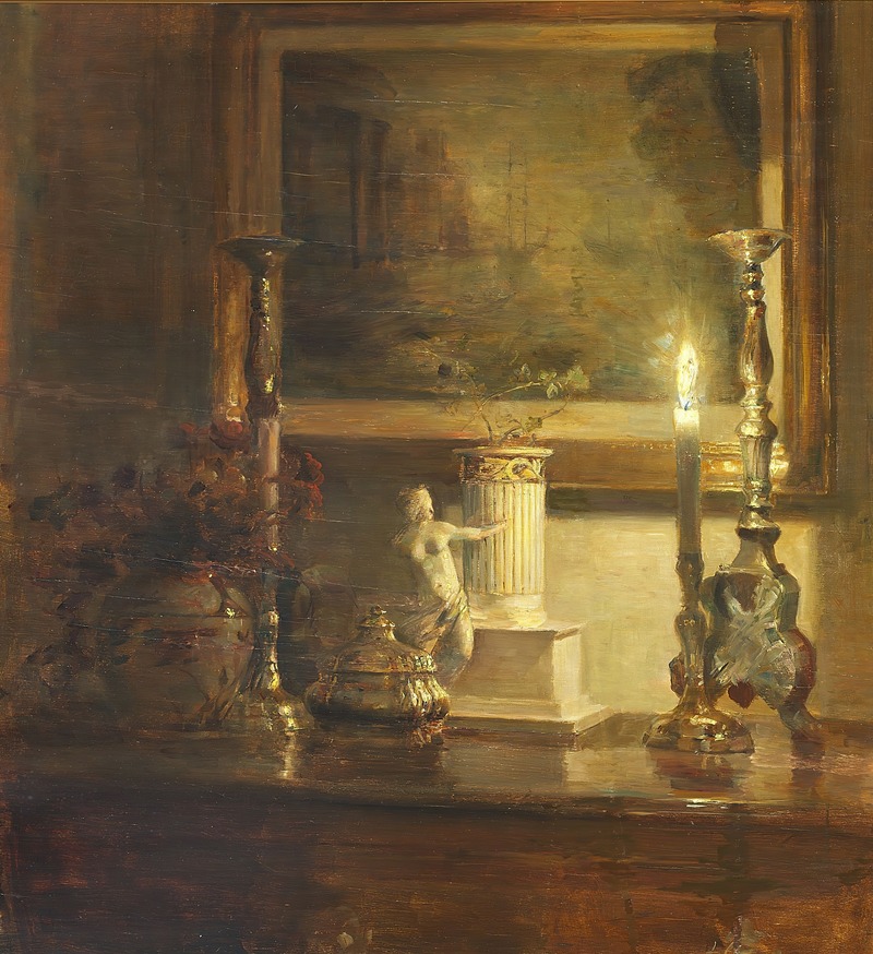 Interiør fra kunstnerens hjem — Carl Holsøe