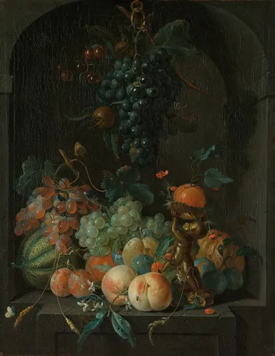 Still Life with Fruit by Coenraet Roepel, 1721 — digital art print download