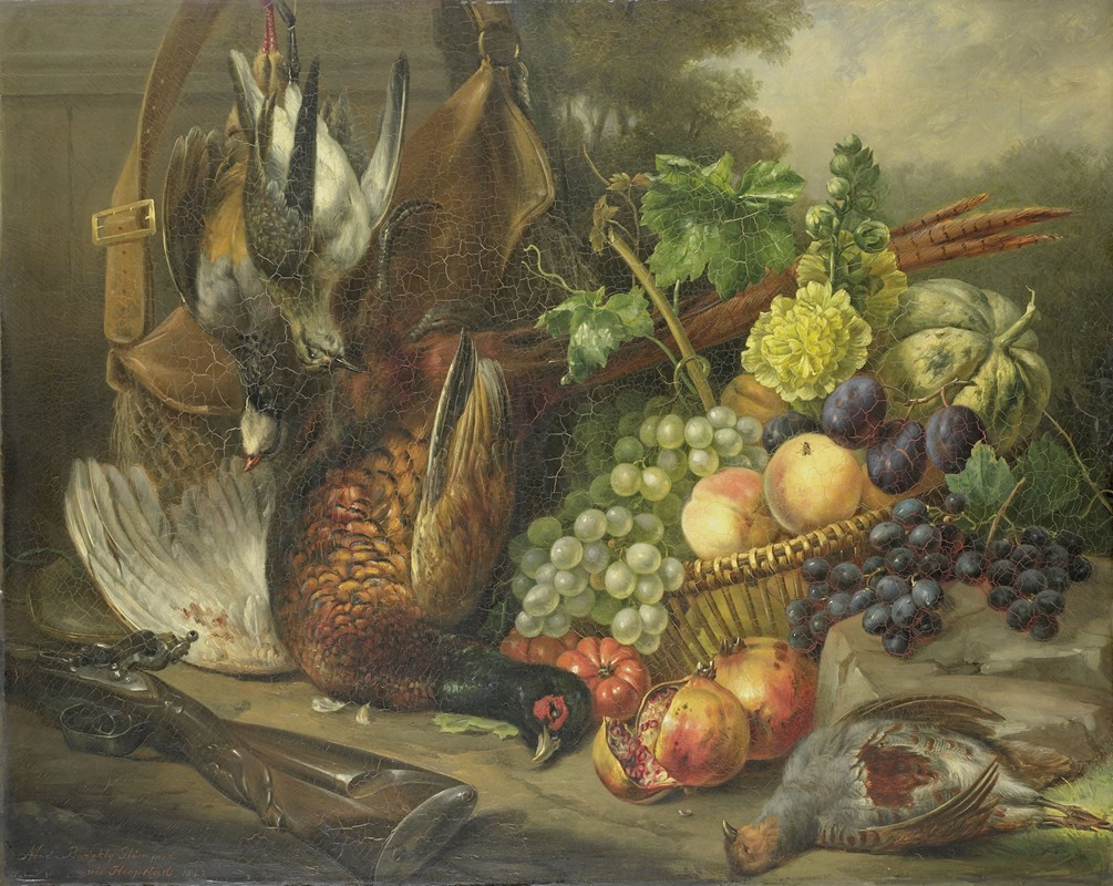 Still life by Elisabeth Iosetta Hoopstad, 1842 — digital art print download