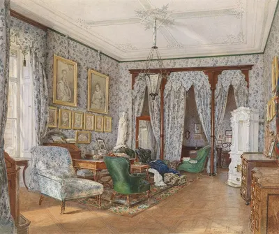 Schreibzimmer Schloss Vukovar by Франц Альт, 1866 — digital art print download