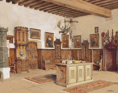 Interieur Burg Kreuzenstein by Франц Поледне — digital art print download