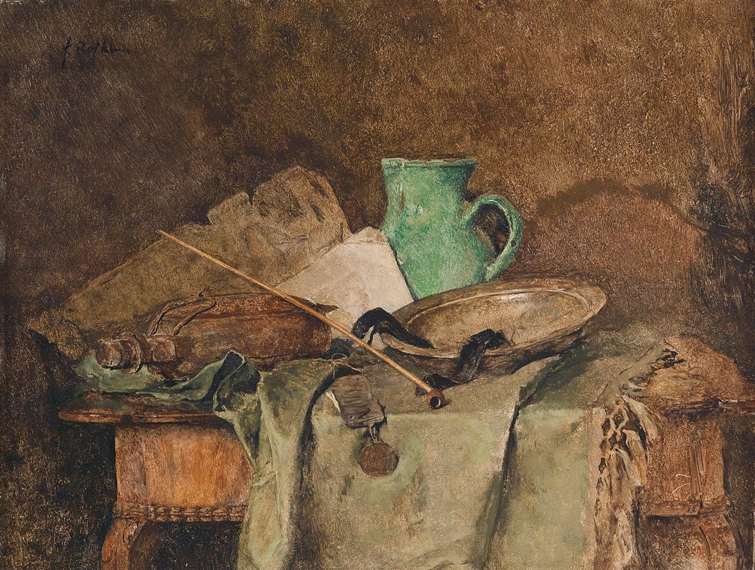 Stillleben mit Krug und Peife — Фриц Ройка