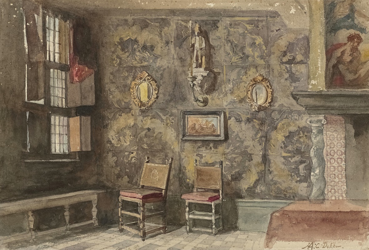 Interieur van het oude Brouwershuis te Antwerpen — Hendrik Adriaan Christiaan Dekker