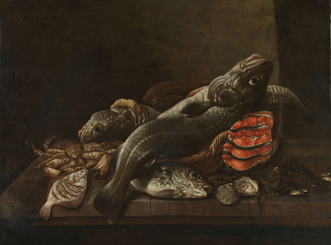 Still Life with Fish by Isaac van Duynen, 1645 - 1681 — digital art print download