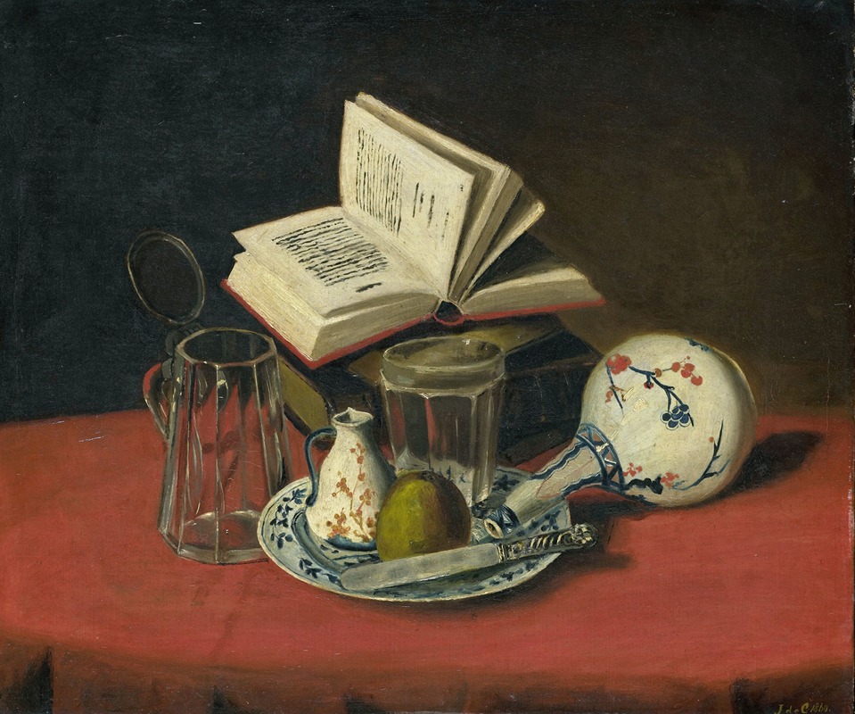 Still Life by J. de Clercq, 1860 — digital art print download