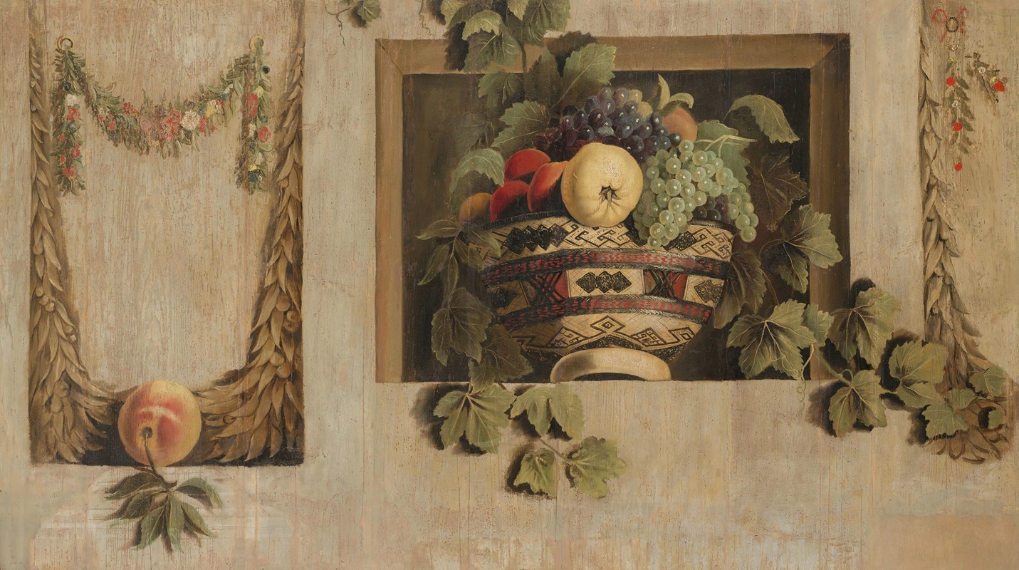 Still Life with Fruit and Flower Garlands — Jacob van Campen