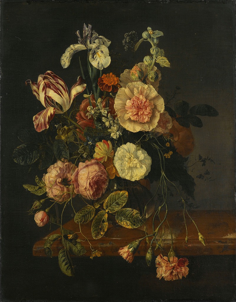 Still Life with Flowers by Jacob van Walscapelle, 1670 - 1727 — digital art print download