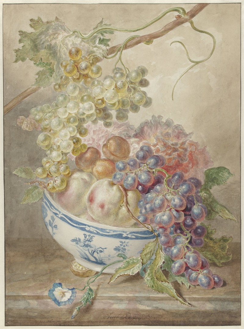 Schaal met fruit by Jacob Xavery, 1746 - 1769 — digital art print download