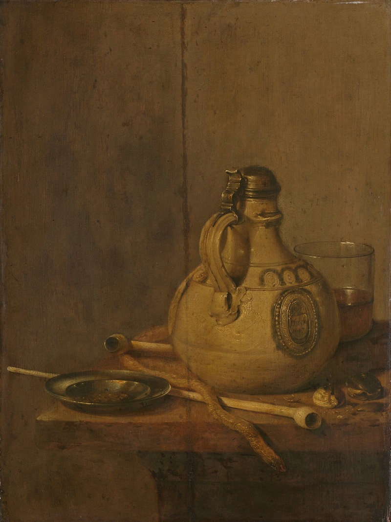 Still Life with Stoneware Jug and Pipes — Jan Jansz. Treck