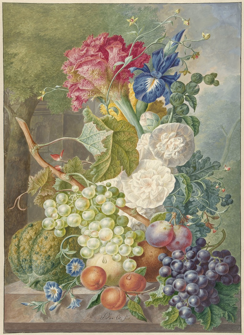 Still Life with Flowers and Fruit — Jan Van Os