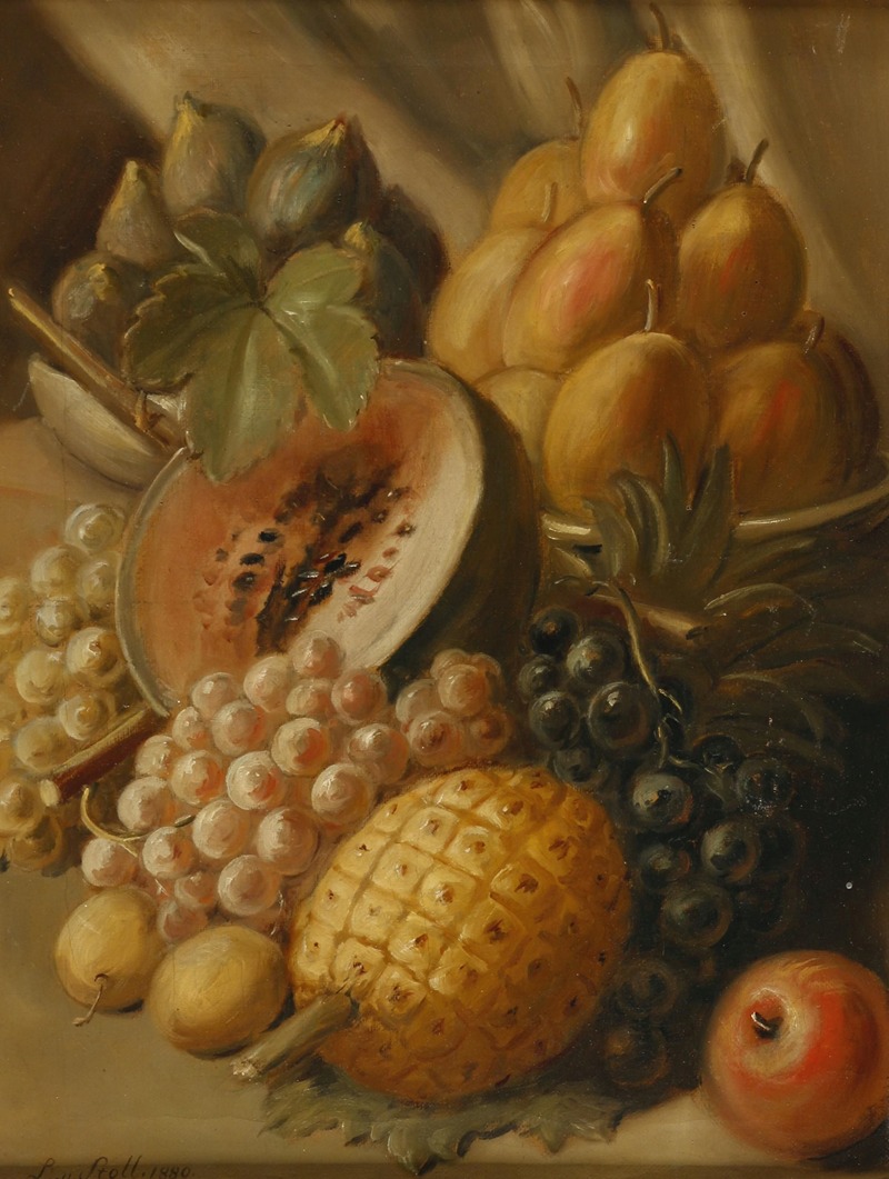 Früchtestillleben by Leopold von Stoll, 1880 — digital art print download