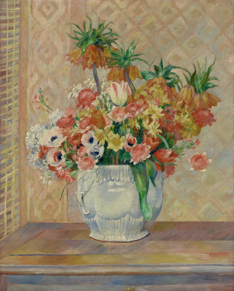 Still Life; Flowers by Пьер-Огюст Ренуар, 1885 — digital art print download