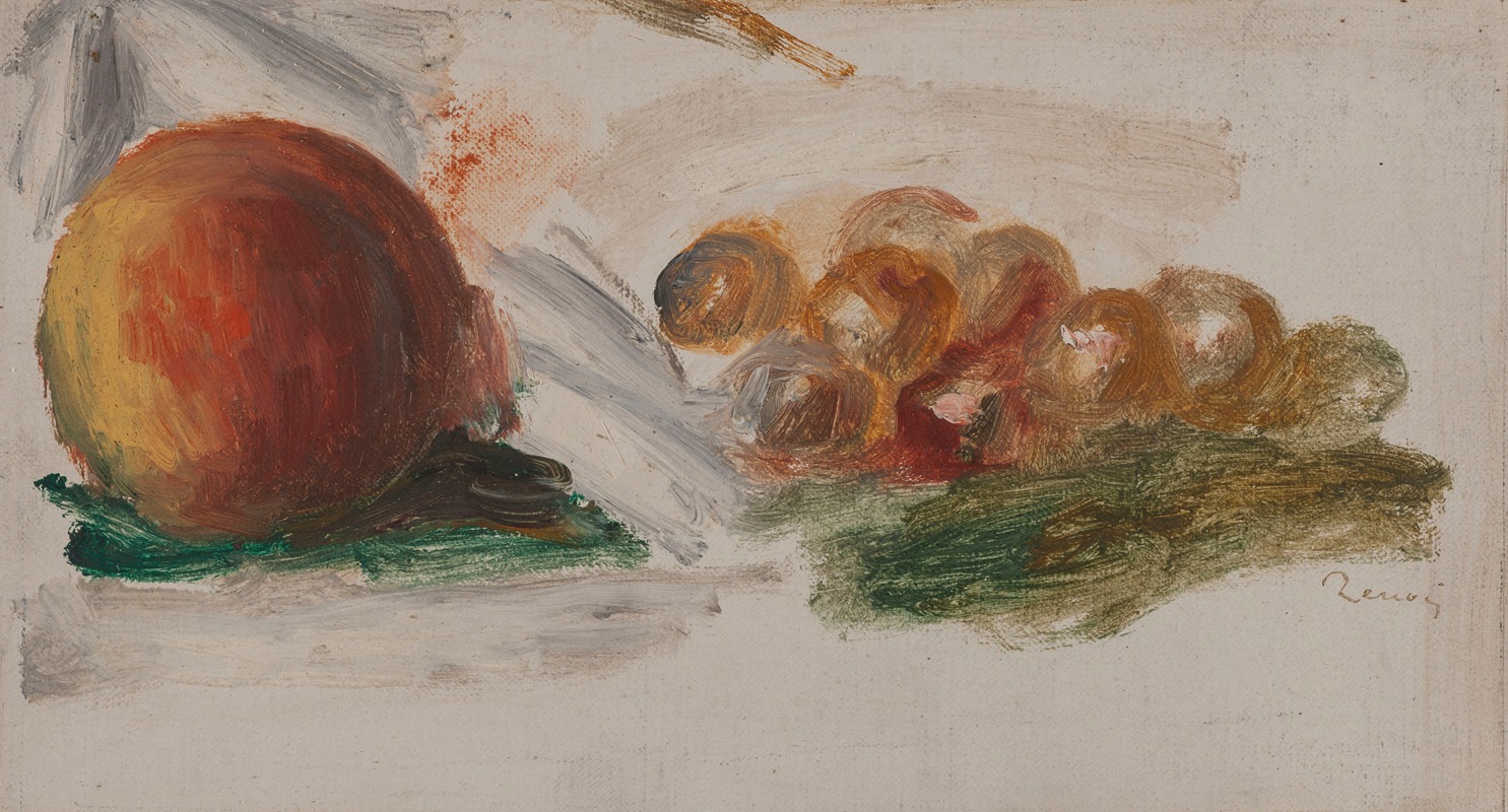Pêche et raisins by Пьер-Огюст Ренуар, 1914 — digital art print download