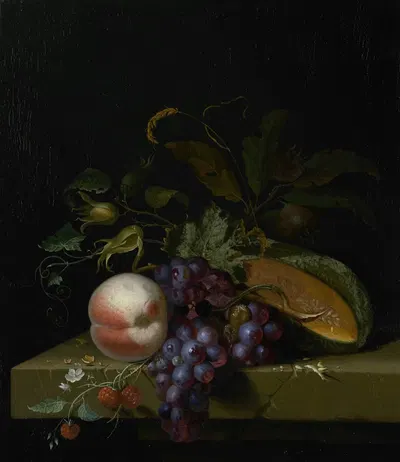 Still Life with Fruit by Pieter Gallis, 1673 — digital art print download