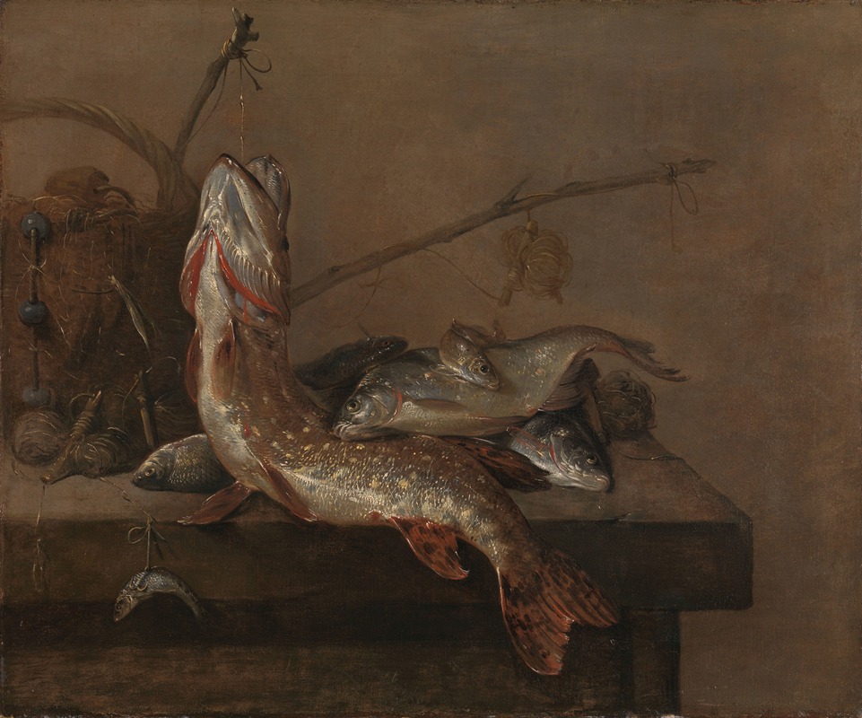 Still life with fish by Питер ван Норт, 1648 - 1672 — digital art print download