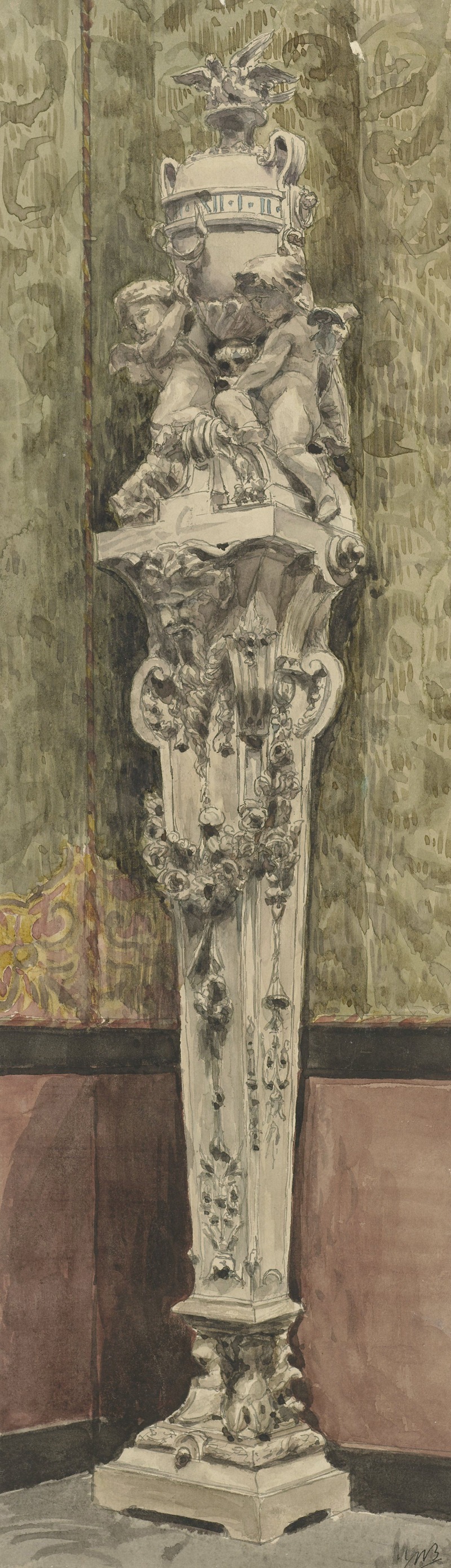 Uurwerk in het Musée des Arts-Decoratifs — Wilhelm Cornelis Bauer
