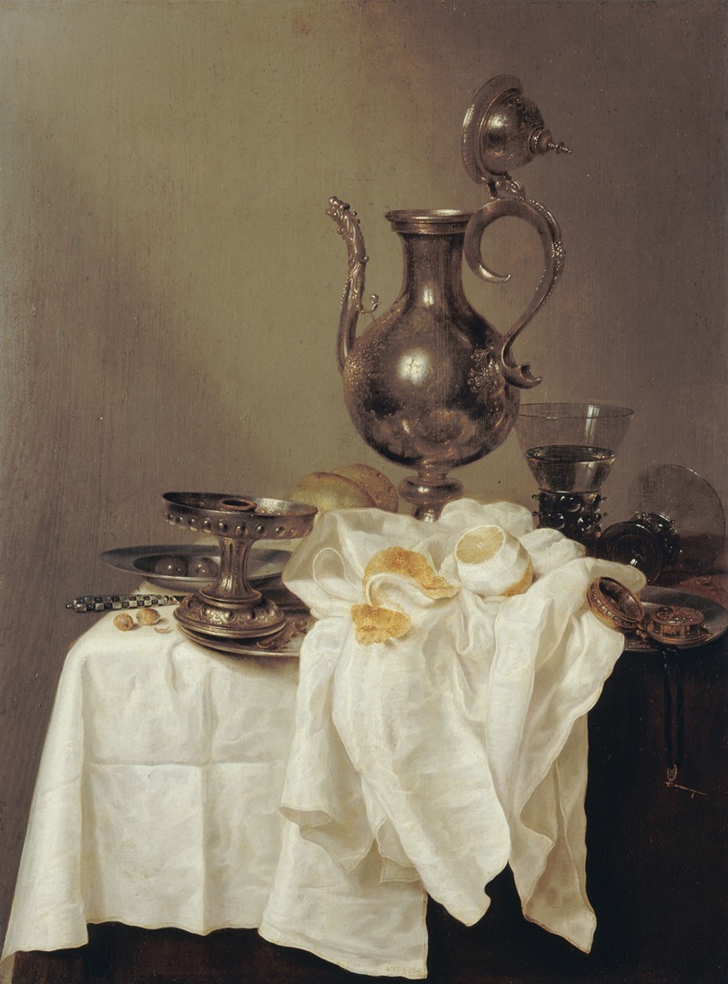 Nature morte à l'aiguière by Willem Claesz Heda, 1643 — digital art print download